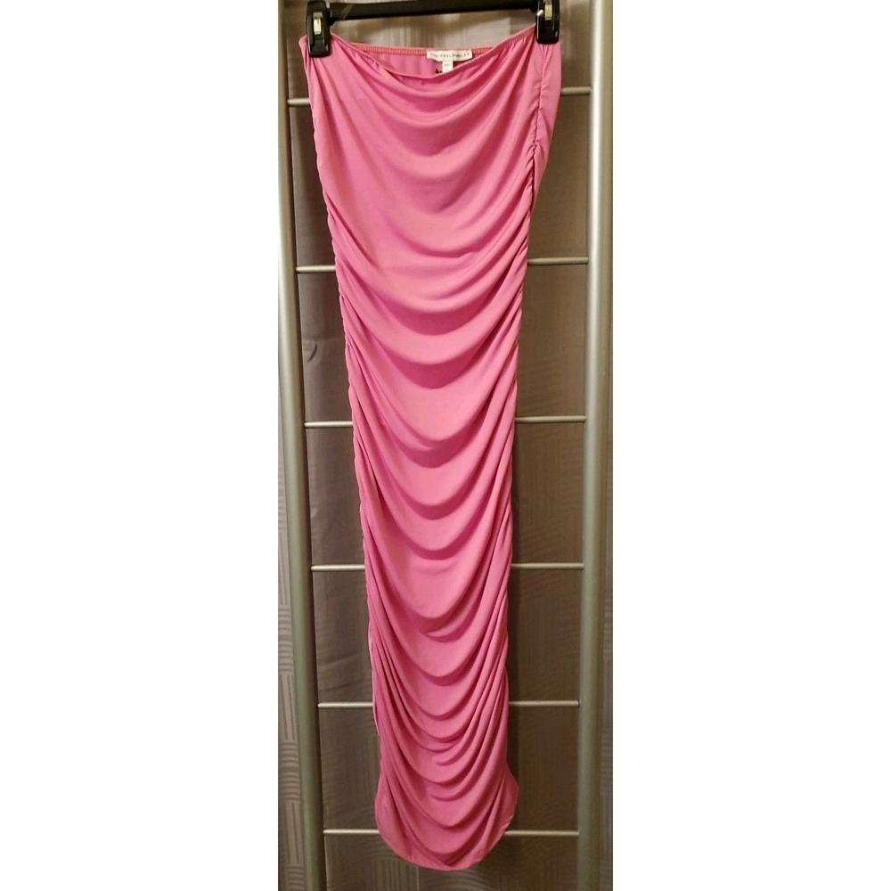 NEW Sincerely Jules Womens Coral Pink Strapless Dress SZ L